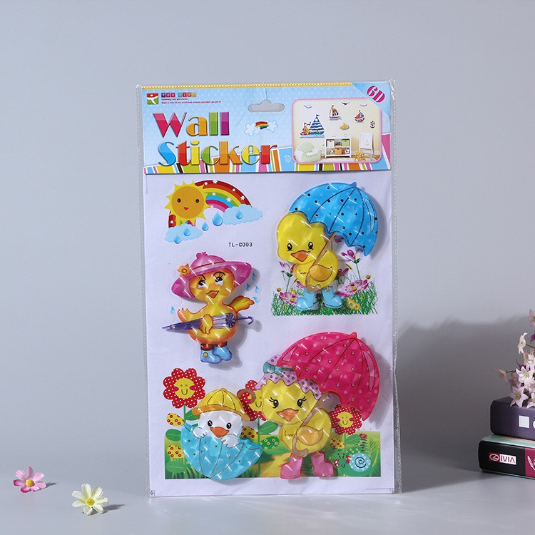 Tranh dán tường 3d cho bé hình dán con vật nổi 5D TUNG HOME DECOR 12 mẫu