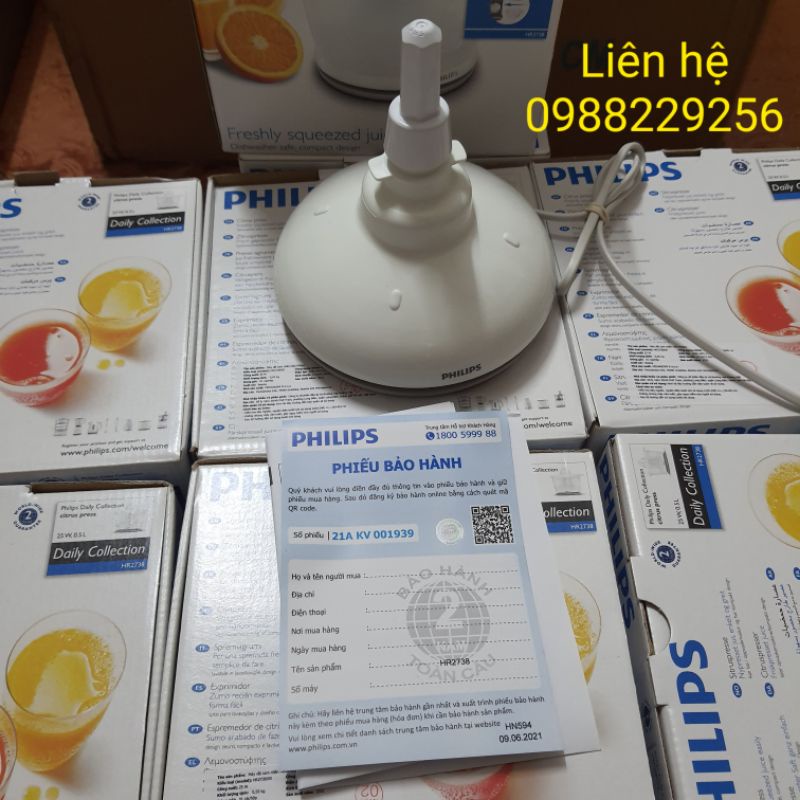 Máy vắt cam chính hãng Philip HR2738 bảo hành 24 tháng trên toàn quốc