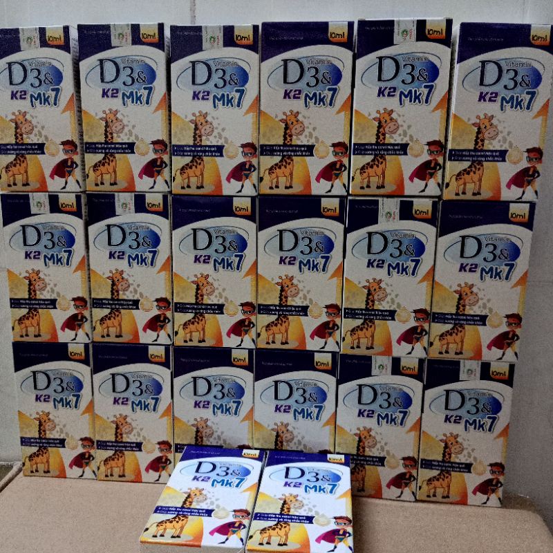 Siro nhỏ giọt bổ sung vitamin D3 và K2 M7 cho trẻ sơ sinh còi cọc, biếng ăn mất ngủ ,còi xương.