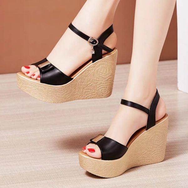 GIÀY SANDAL ĐẾ XUỒNG PHỐI NƠ CAP 10CM LOẠI CAO CẤP✨✨✨✨