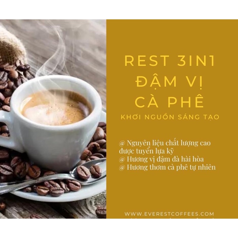Cà phê sữa REST 3IN1 Đậm vị hũ 350g