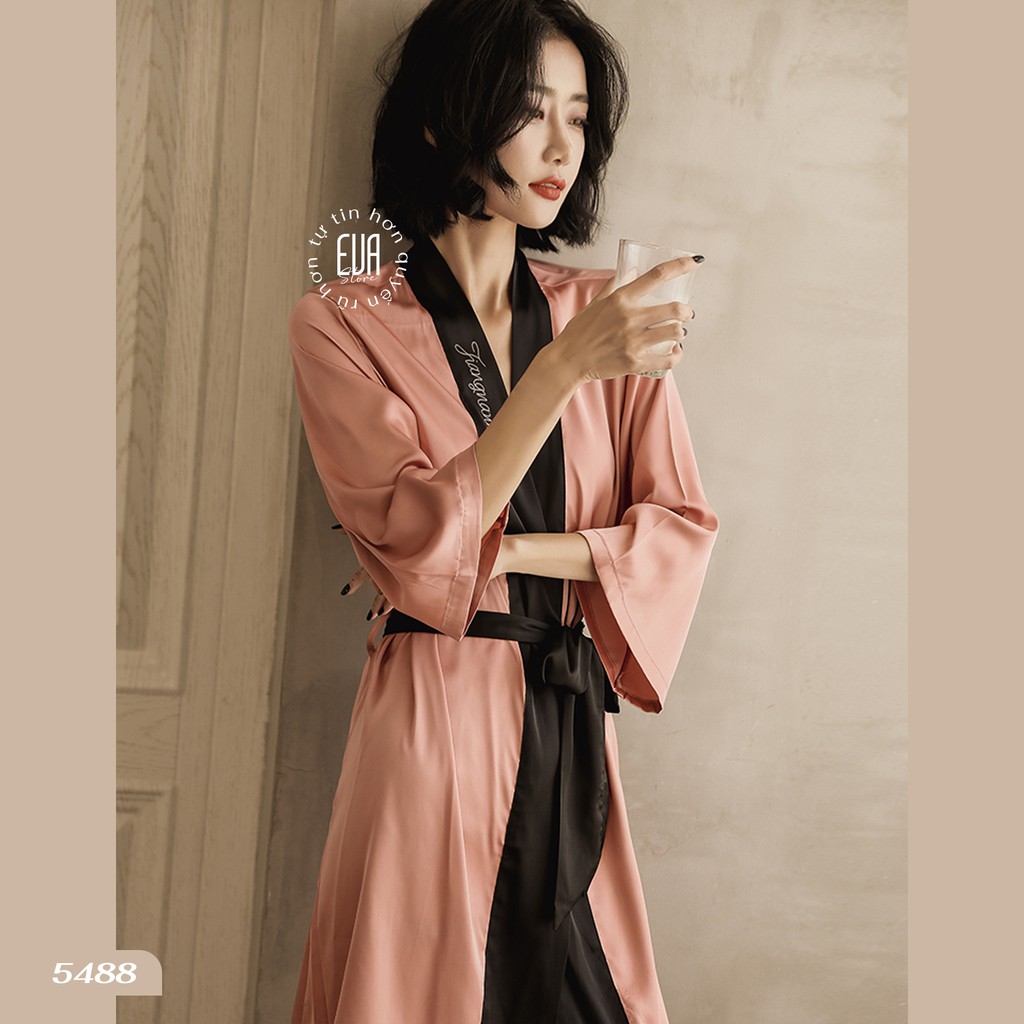 Áo choàng lụa thanh lịch kèm đai rời 5488 | BigBuy360 - bigbuy360.vn