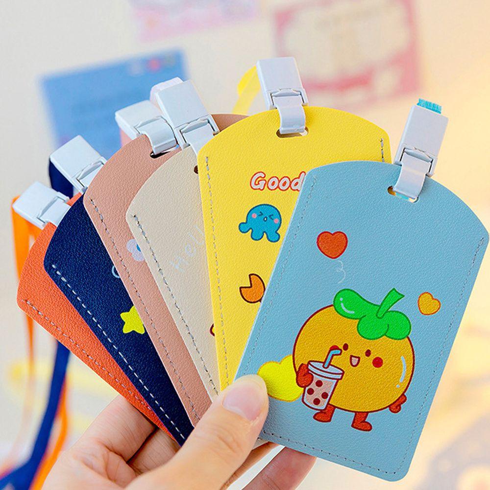 Bộ Bao Da PU Đựng Thẻ Học Sinh / Xe Buýt Họa Tiết Hoạt Hình Anime Có Dây Đeo Dài Chất Lượng Cao
