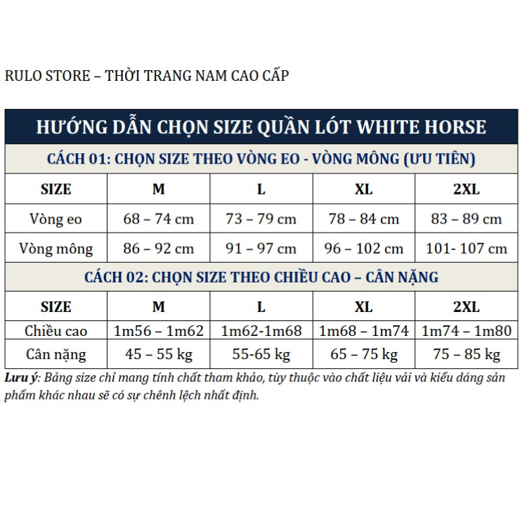 Quần lót nam thun lạnh tam giác cao cấp thông hơi cạp nhỏ co giãn mềm mại WHITE HORSE - WH034