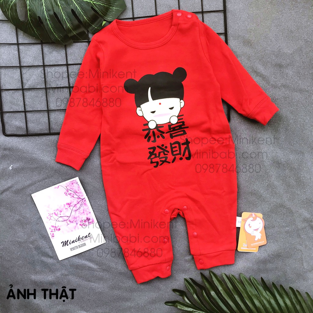 Body cotton đỏ cho bé diện tết