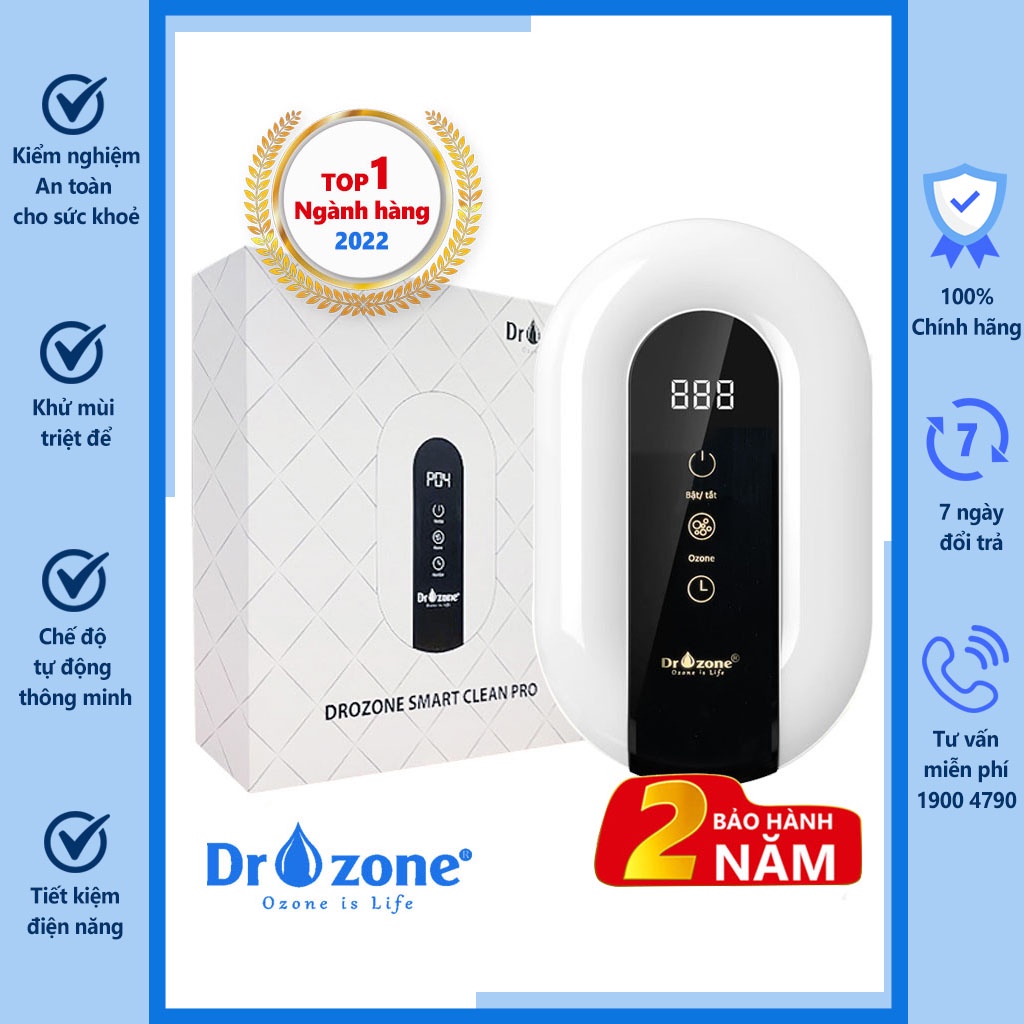 [Mã ELHA22 giảm 6% đơn 300K] Máy khử mùi nhà vệ sinh Dr.Ozone Smart Clean Pro 10m2 -25m2 [ HSVN Global ]