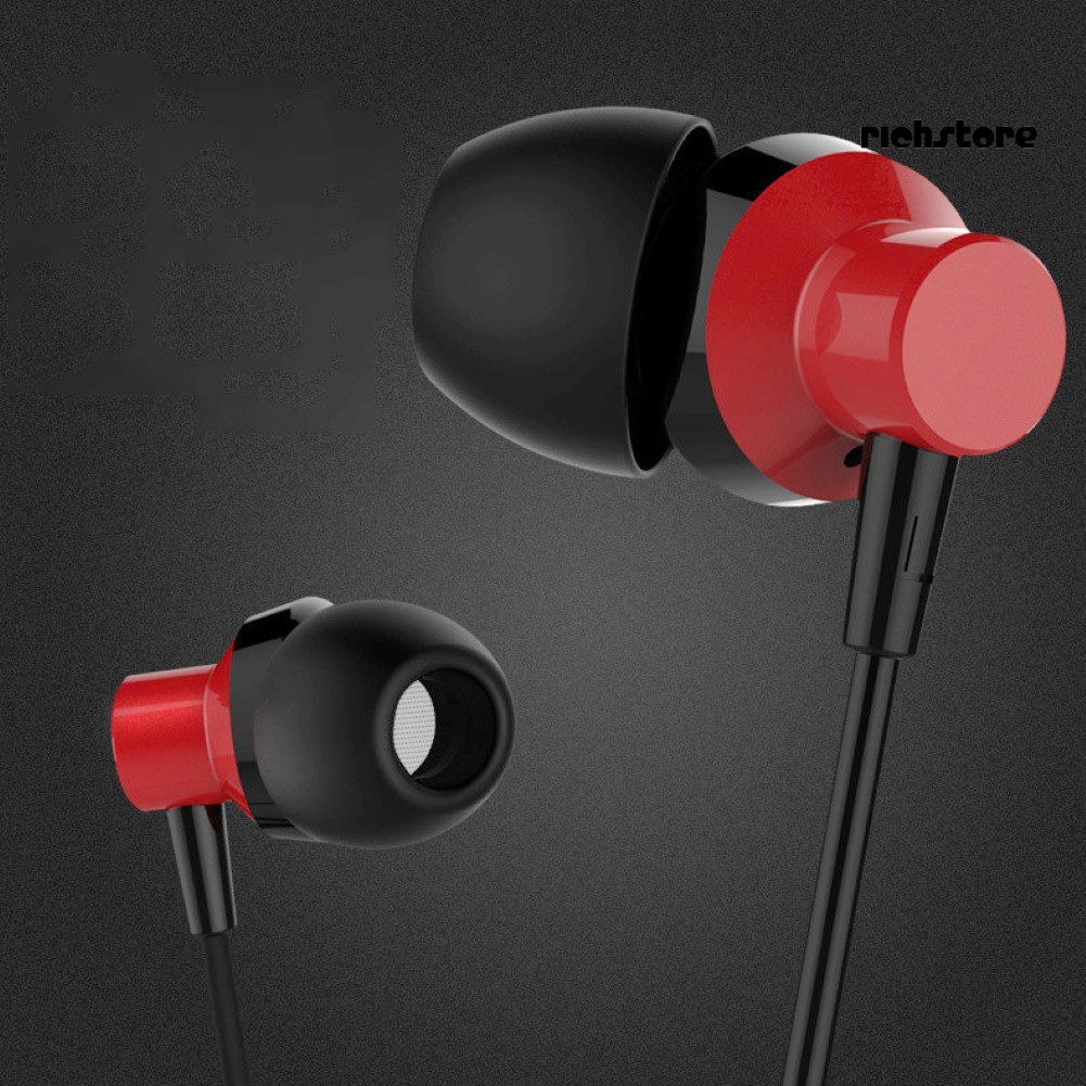 EJ_3.5mm Wired Stereo Deep Bass Earphone In-ear PC Phone Music Headset with Mic