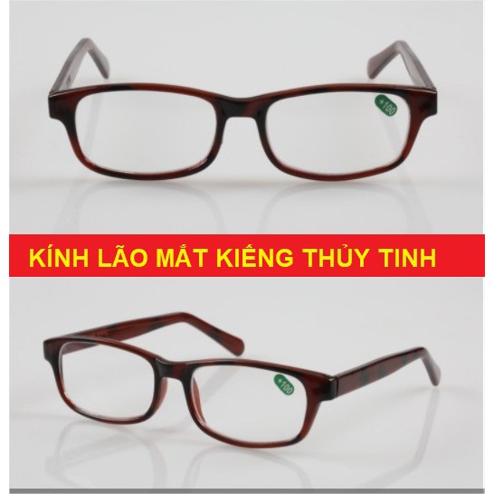 Kính lão thị nam nữ kính viễn thị trung niên mắt Kiếng Thủy Tinh chịu lực chống Xước cực rõ và sáng sẵn độ+100 đến +400