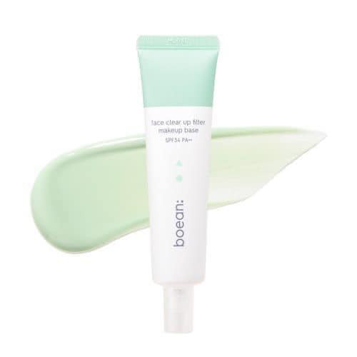 Kem Lót Boean Face Clear Up Filter Make Up Base SPF34PA++ GREENERY