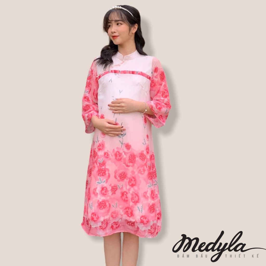 MEDYLA - Váy bầu xinh cách tân cho mẹ bầu diện tết cực xinh - VS573