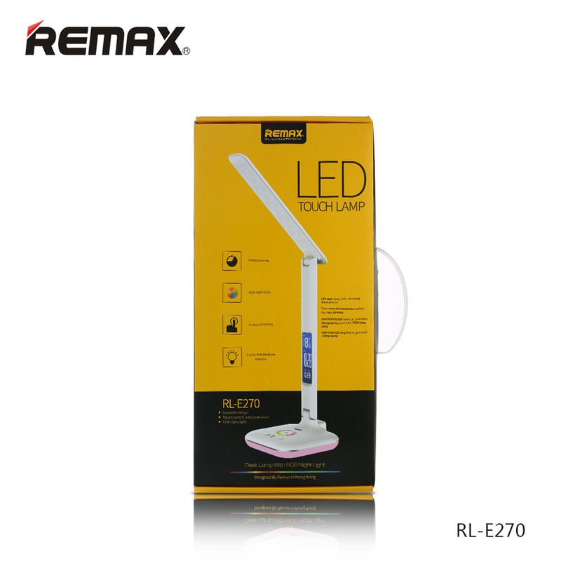 Đèn học chống cận LED Remax E270/REMAX RT-E510 Đèn bàn LED tích điện chống cận 3 chế độ sáng - Hiển thị ngày, giờ, nhiệt
