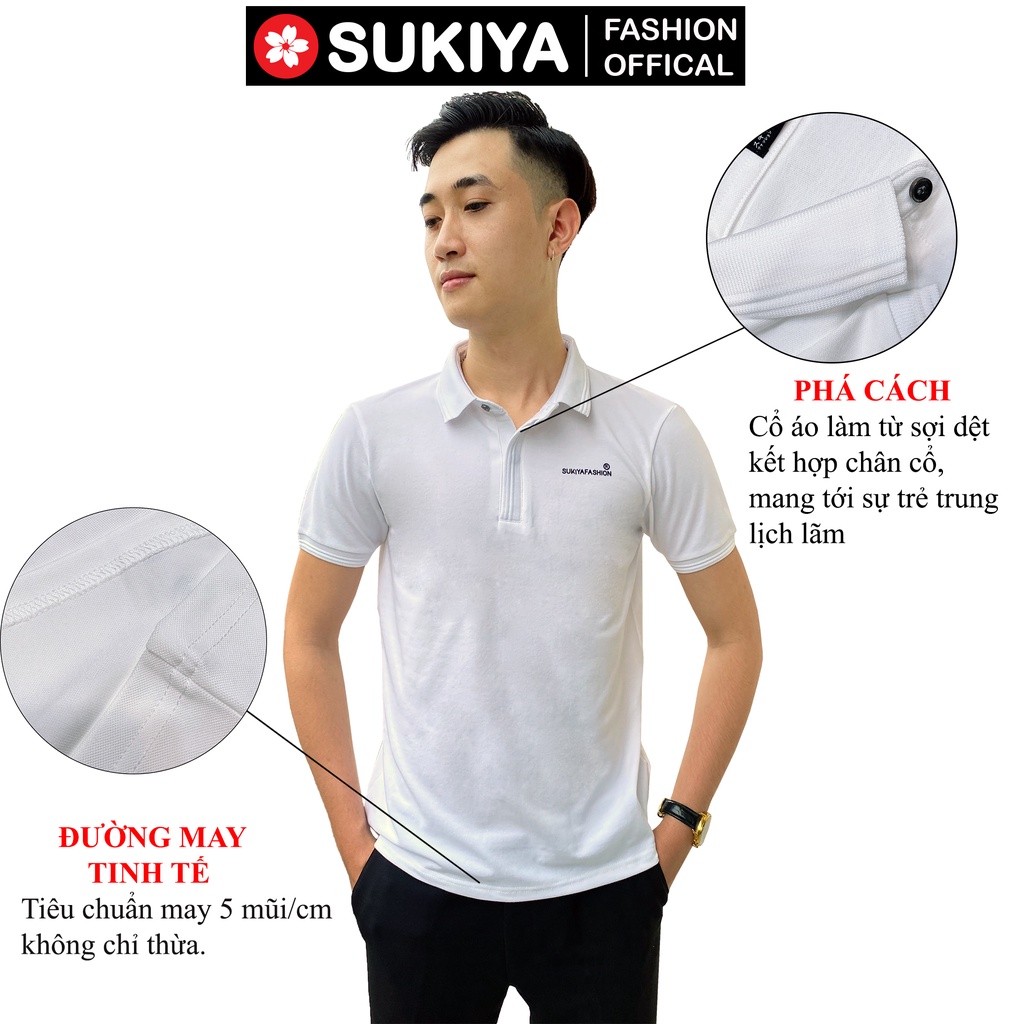 Áo Thun Nam Có Cổ SUKIYA 5 Màu Chất Liệu Cotton, Siêu Mát, Phom Dáng Trẻ Trung AT06 | BigBuy360 - bigbuy360.vn