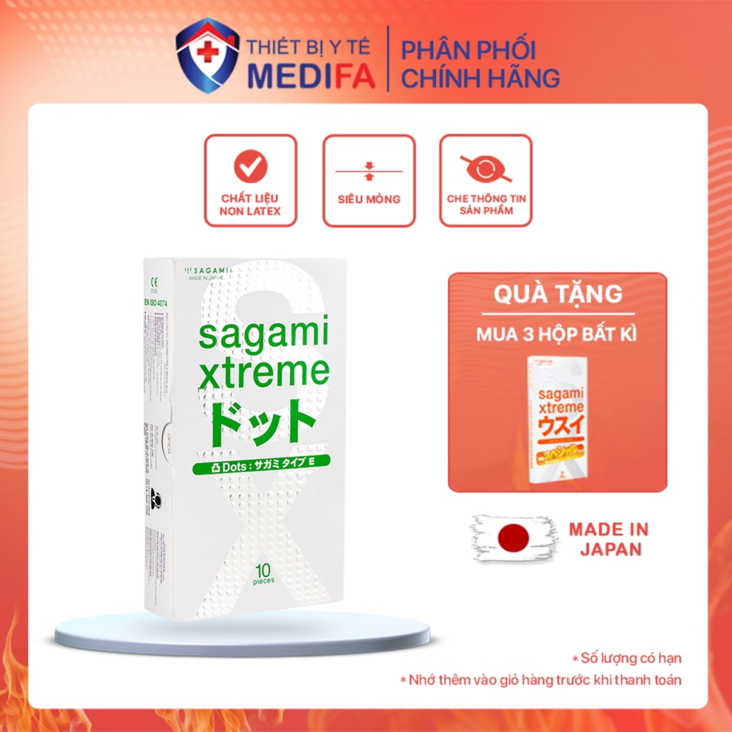 Bao cao su gai Sagami Xtreme White đem đến sự đổi mới trong việc yêu, Hộp 10 bao