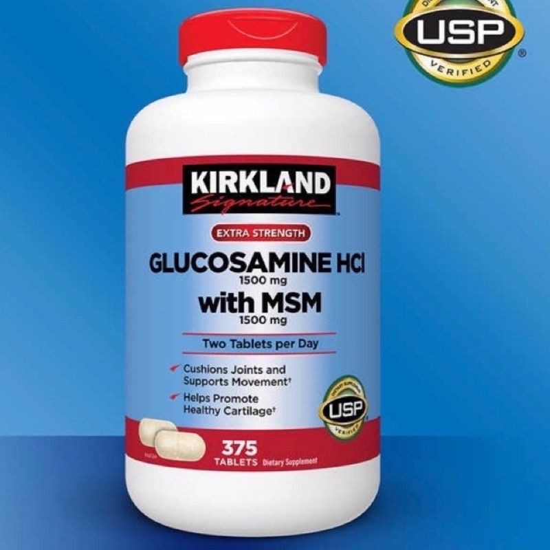 Chính Hãng(Date/2023)Viên Uống Glucosamin Kirkland 375 Viên - Glucosamine Kirkland Mẫu Mới từ Mỹ