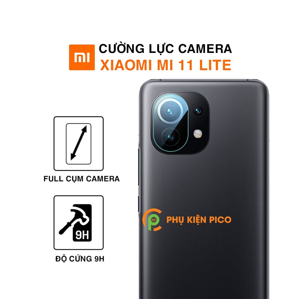 Cường lực camera Xiaomi Mi 11 Lite độ cứng 9H trong suốt - Dán camera Xiaomi Mi 11 Lite