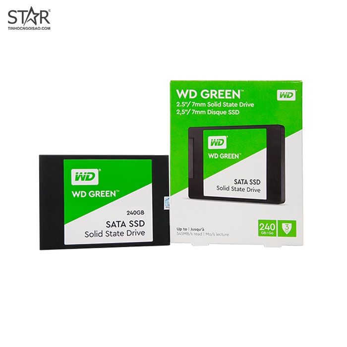 [Mã 255ELSALE giảm 7% đơn 300K] Ổ cứng SSD 240G Western Green Sata III 6Gb/s