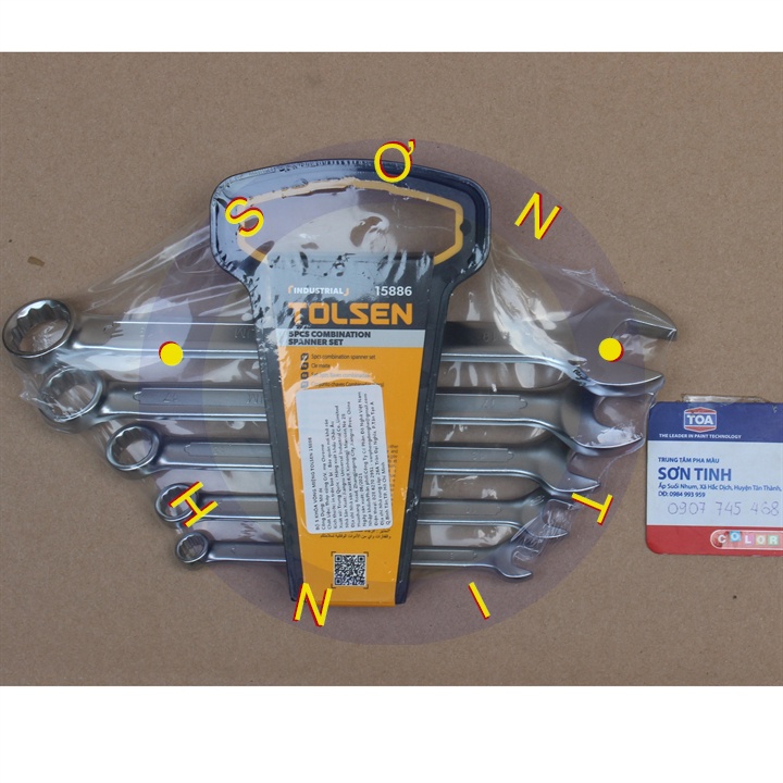 BỘ 5 CỜ LÊ VÒNG MIỆNG (8, 10, 13, 17, 19MM) TOLSEN 15886