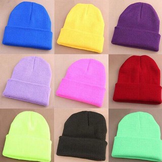 Mũ Len Beanie Nhiều Màu-.