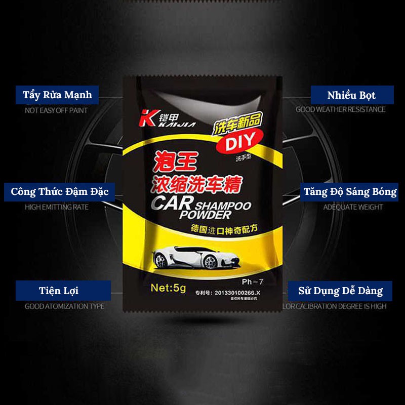 Bột Rửa Xe Ô Tô Car Shampoo Powder – 1 Gói