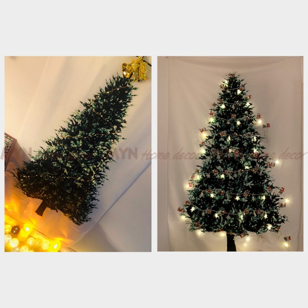 Tranh vải treo tường Decor, trang trí Noel, giáng sinh nhiều kích thước (TẶNG móc treo) MYN Home