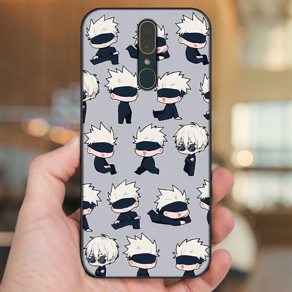 Ốp lưng Oppo F11 viền đen in hình Satoru Jujutsu Kaisen
