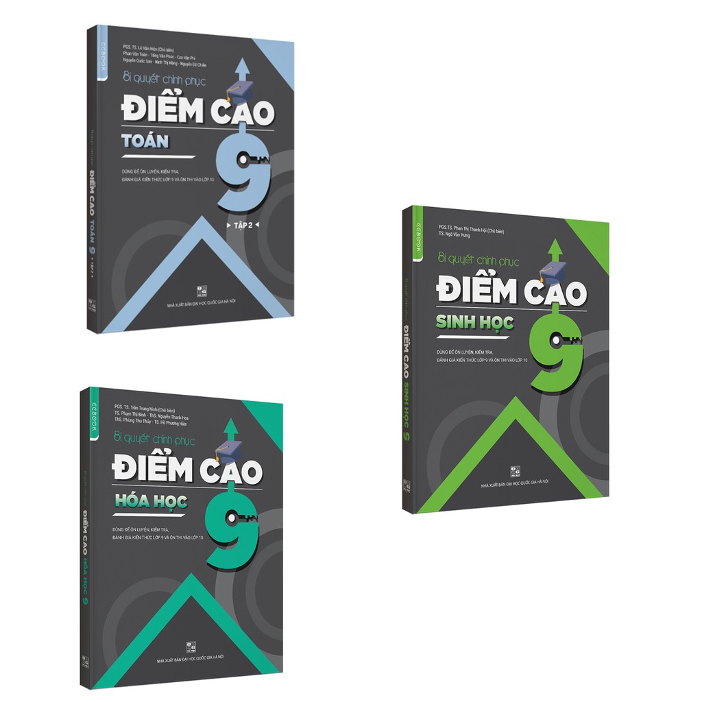Sách - Combo Bí quyết chinh phục điểm cao Toán Hoá Sinh lớp 9 tập 2 và ôn thi vào 10