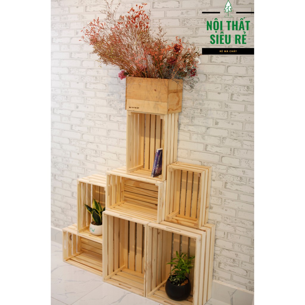 THÙNG GỖ TRANG TRÍ NHIỀU SIZE - PALLET