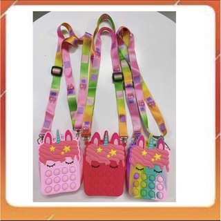 Túi đeo chéo Popit cho bé ⚡ FREE SHIP⚡ Túi đeo bóp bóng popit cute cho bé
