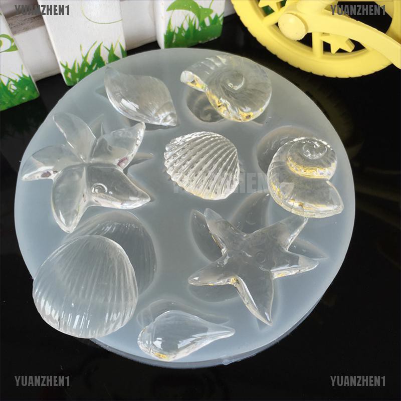 [YUANZHEN1] Khuôn Silicon Dẻo Hình Vỏ Sò Sao Biển / Động Vật DIY Charms