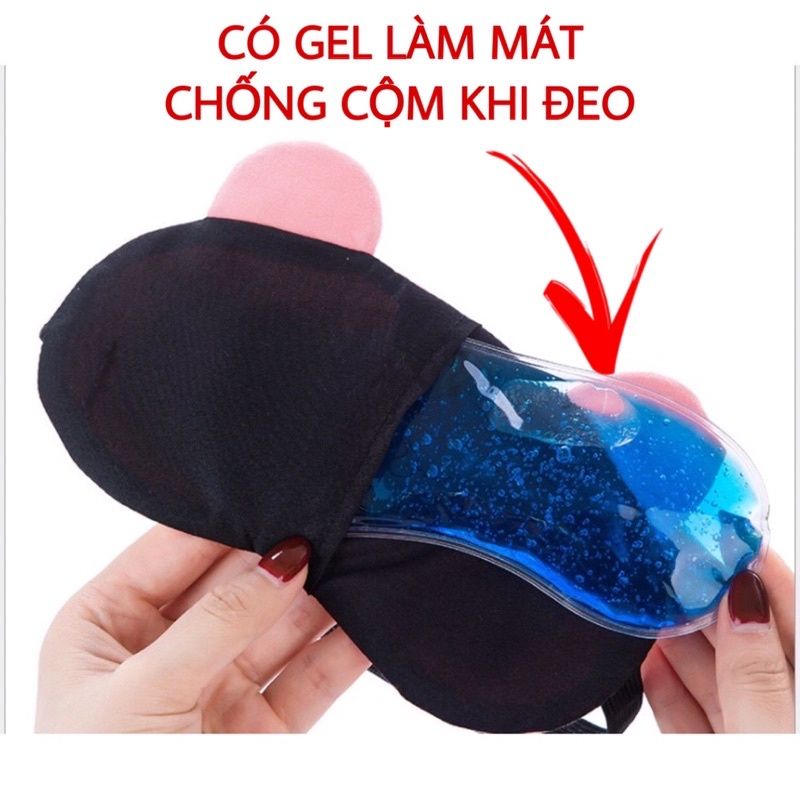 Bịt mắt ngủ dễ thương có GEL matxa loại cao cấp. | BigBuy360 - bigbuy360.vn