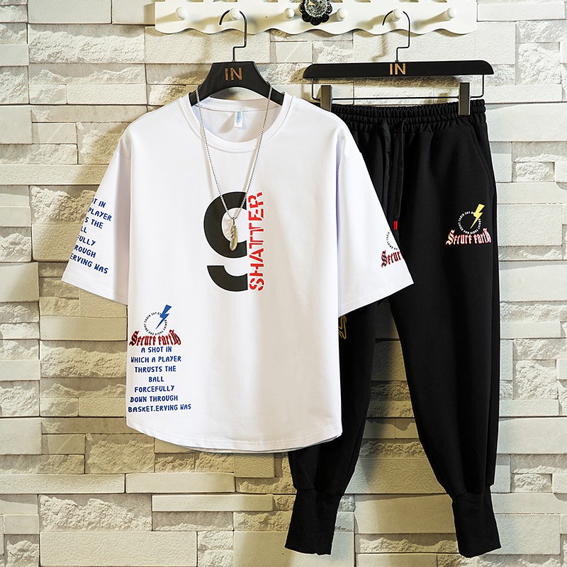 Bộ Đồ Thun Nam Thể Thao Áo Số 9 Ngắn Tay Kết Hợp Quần Jogger Bo Gấu SHATTER SEPTEMBERGIRL1989 SET NAM 90000112C | BigBuy360 - bigbuy360.vn