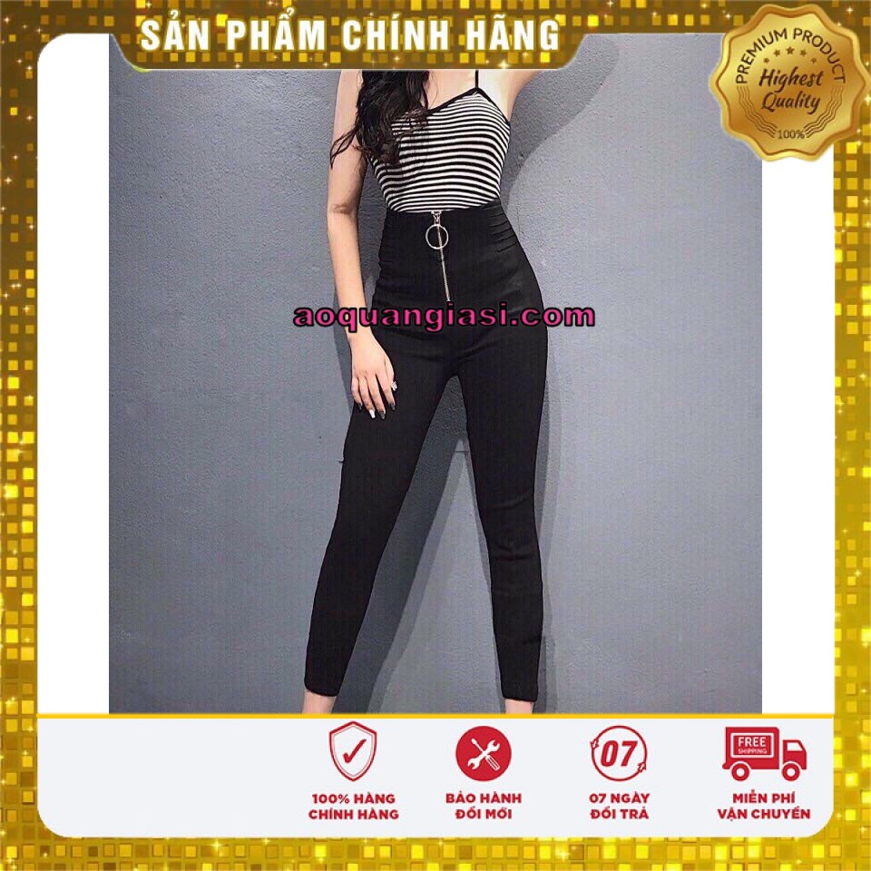 quần kaki nữ dài lưng cao dây kéo trước mt853 màu đen size s,m,l AQGS.com đem đến sự tự tin, năng động, phong cách Hàn