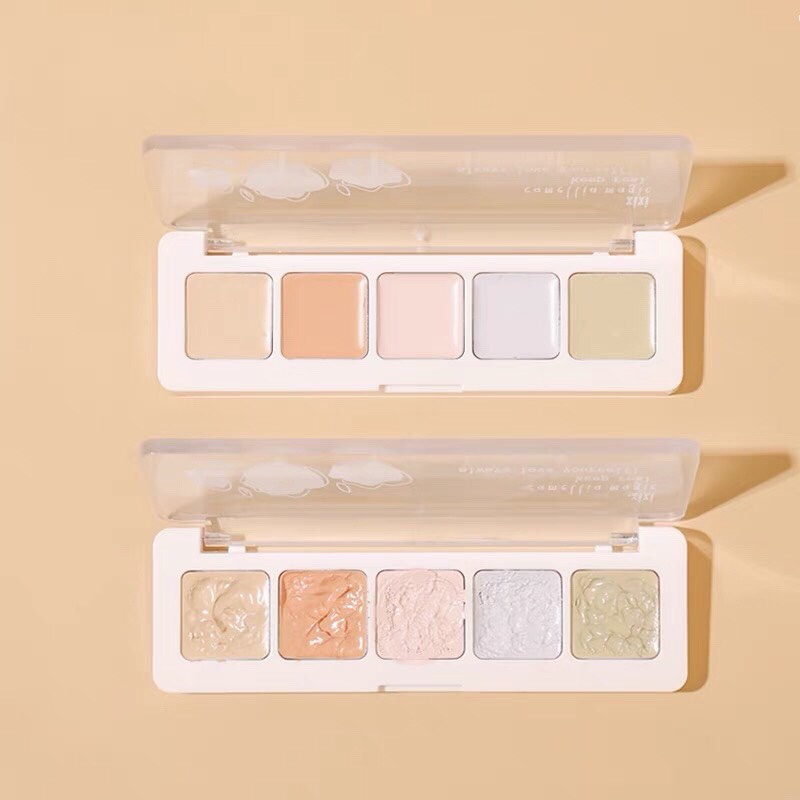 Bảng che khuyết điểm 5 màu XIXI mỏng nhẹ tự nhiên Natural Beauty 5 Color Concealer Palette XIXI31
