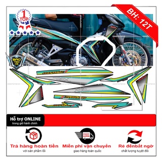Tem rời dán xe wave RSX 2014 dán xe đen - Bi Decal