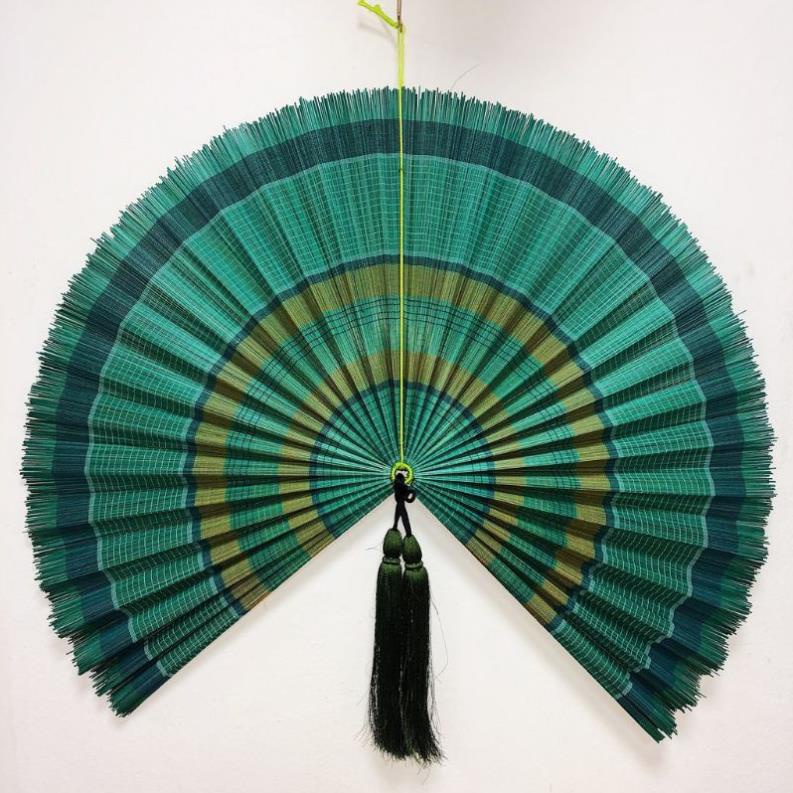 Mành tre quạt decor- Quạt lá tre/ quạt mành/quạt nan tăm decor tường - quạt mành tre