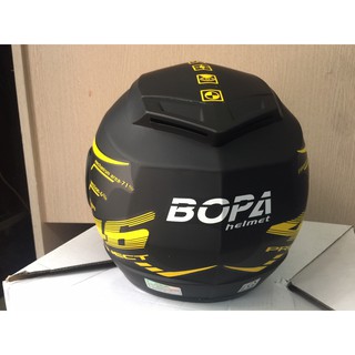 Nón bảo hiểm 3/4 Bopa 46 vàng ( tặng kèm mũ trùm đầu )