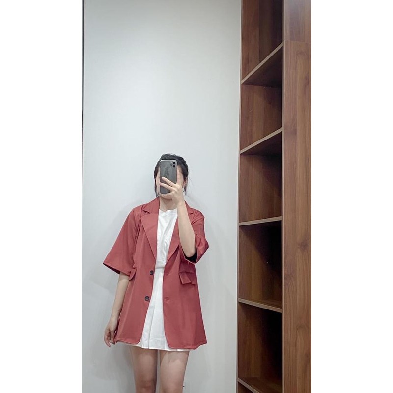 [Quà tặng là gói xả vải] Áo blazer nữ cộc tay❤️Thời trang Hàn Quốc❤️Áo vest nữ 5 màu xinh xắn