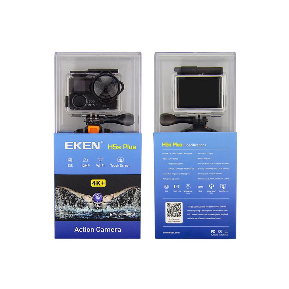 Camera hành trình Eken Ultra HD Wifi quay video 4K tặng đầy đủ bộ phụ kiện sports lắp đặt trên cả ô tô xe máy