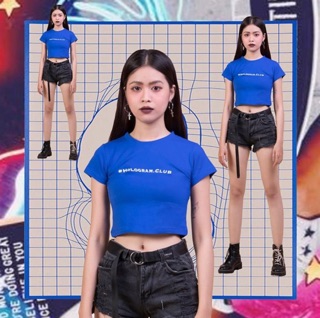 Áo thun croptop Hologram