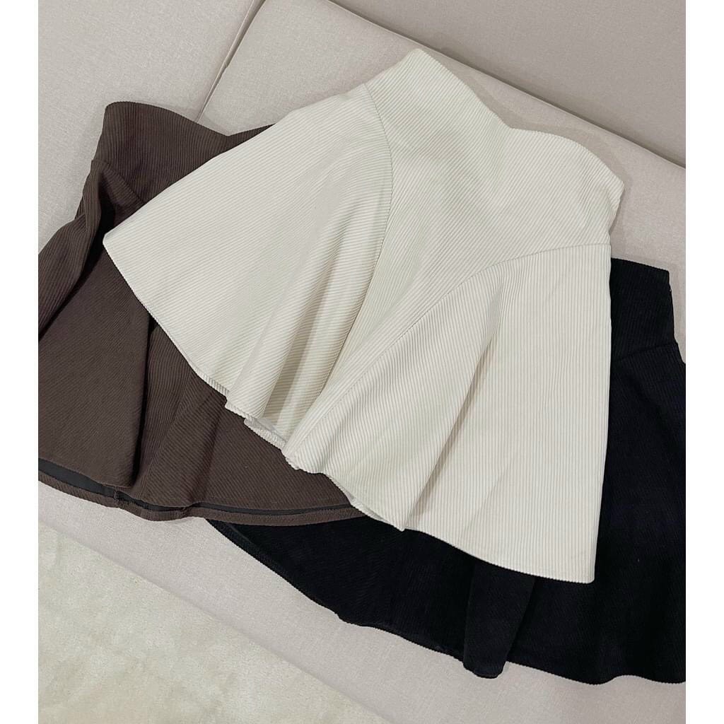 CHÂN VÁY NHUNG DÁNG XÒE XINH XẮN ĐIỆU ĐÀ