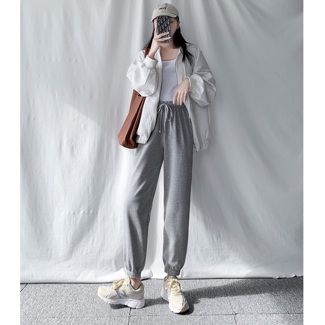 Quần jogger nữ bo gấu dày dặn - kiểu quần jogger thể thao phong cách ulazzang A1 (KV)