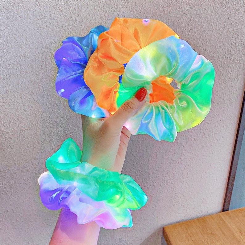 Dây buộc tóc Scrunchies Hàn Quốc đèn led phát sáng