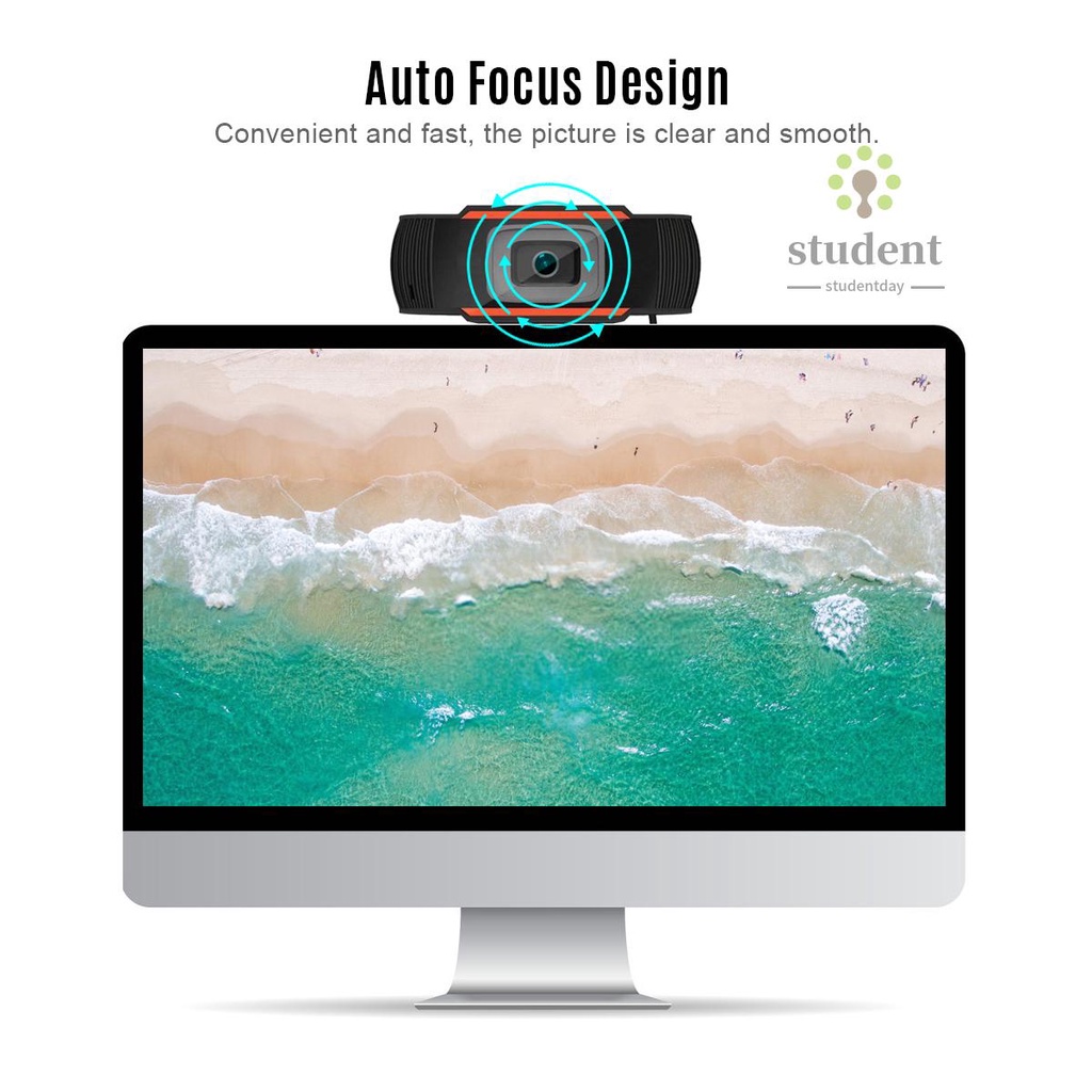 Webcam Camera 720p Hd Tích Hợp Micro Giảm Tiếng Ồn Cổng Usb Tiện Dụng Cho Việc Dạy Học | BigBuy360 - bigbuy360.vn