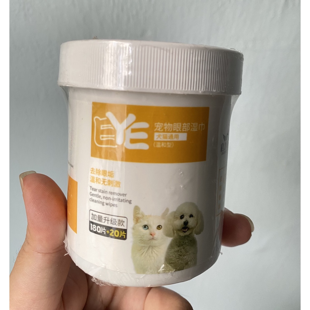Khăn giấy lau mắt, lau tai cho thú cưng