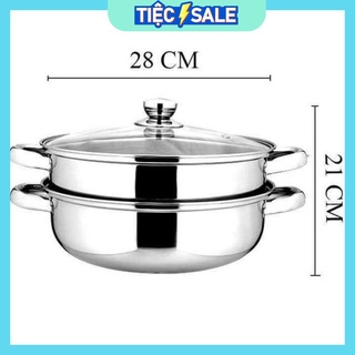 Nồi hấp inox 2 tầng cao cấp