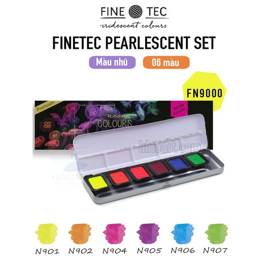 Pan lẻ set màu nhũ Finetec Neon