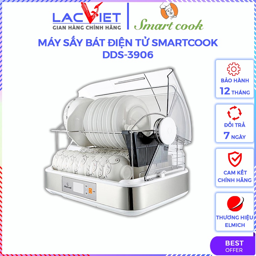 Máy sấy bát điện tử Elmich Smartcook DDS-3906 - Dung tích 45L - Hàng chính hãng - Bảo hành 12 tháng - Đổi mới 7 ngày