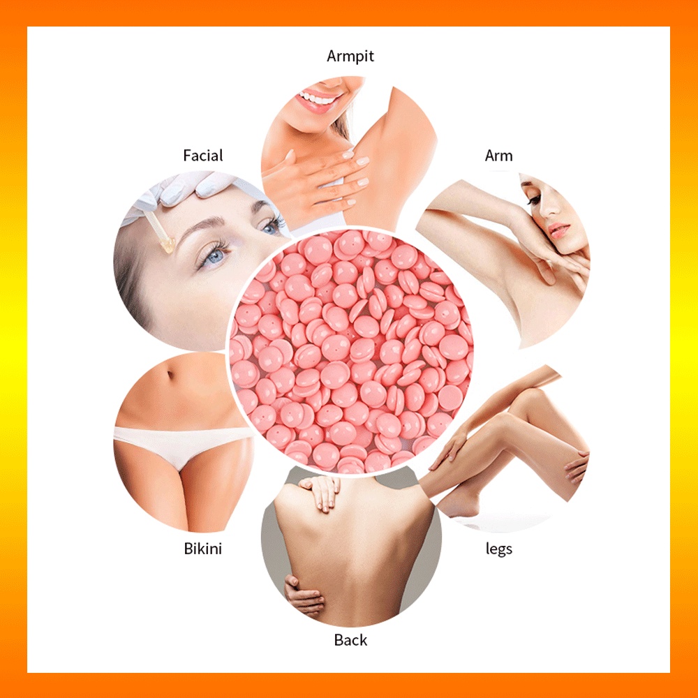 Sáp Wax Lông Hạt Đậu Hard Bean 100g - Wax tẩy lông nách, bikini, vùng kín an toàn, tiết kiệm