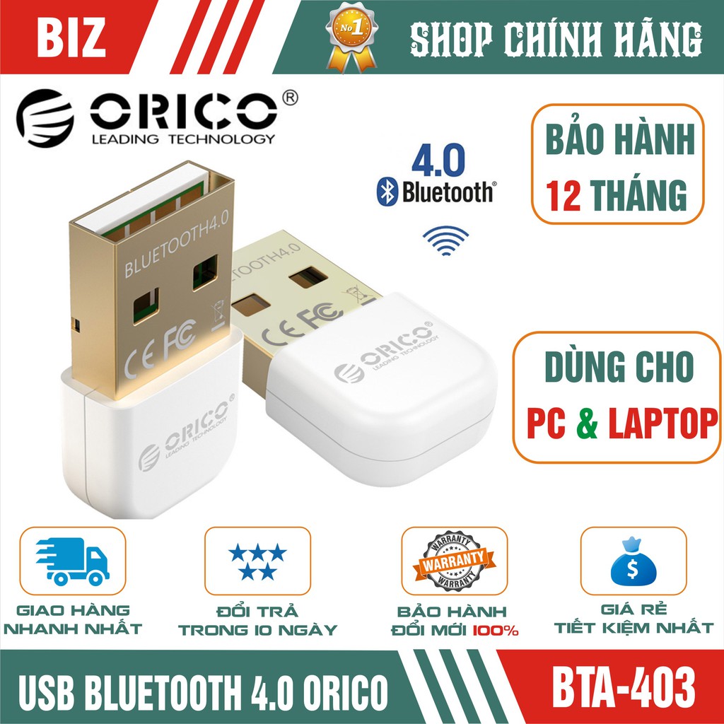 USB BLUETOOTH ORICO BTA-403 hỗ trợ Bluetooth cho máy tính - Phân phối chính hãng !!! | BigBuy360 - bigbuy360.vn