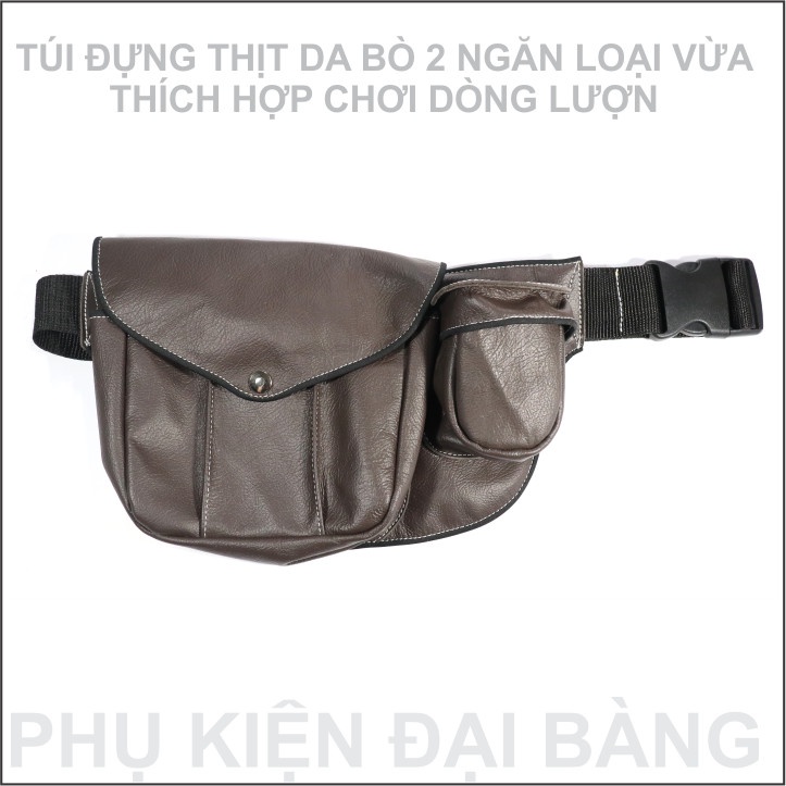 Túi da bò đựng thức ăn tập chim ưng